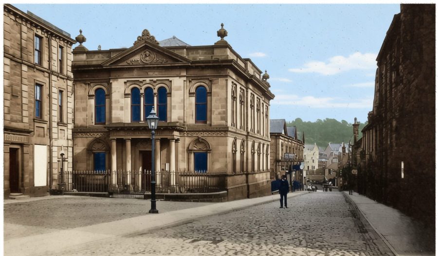 Colourised image of Falconer Museum pre-2nd world war